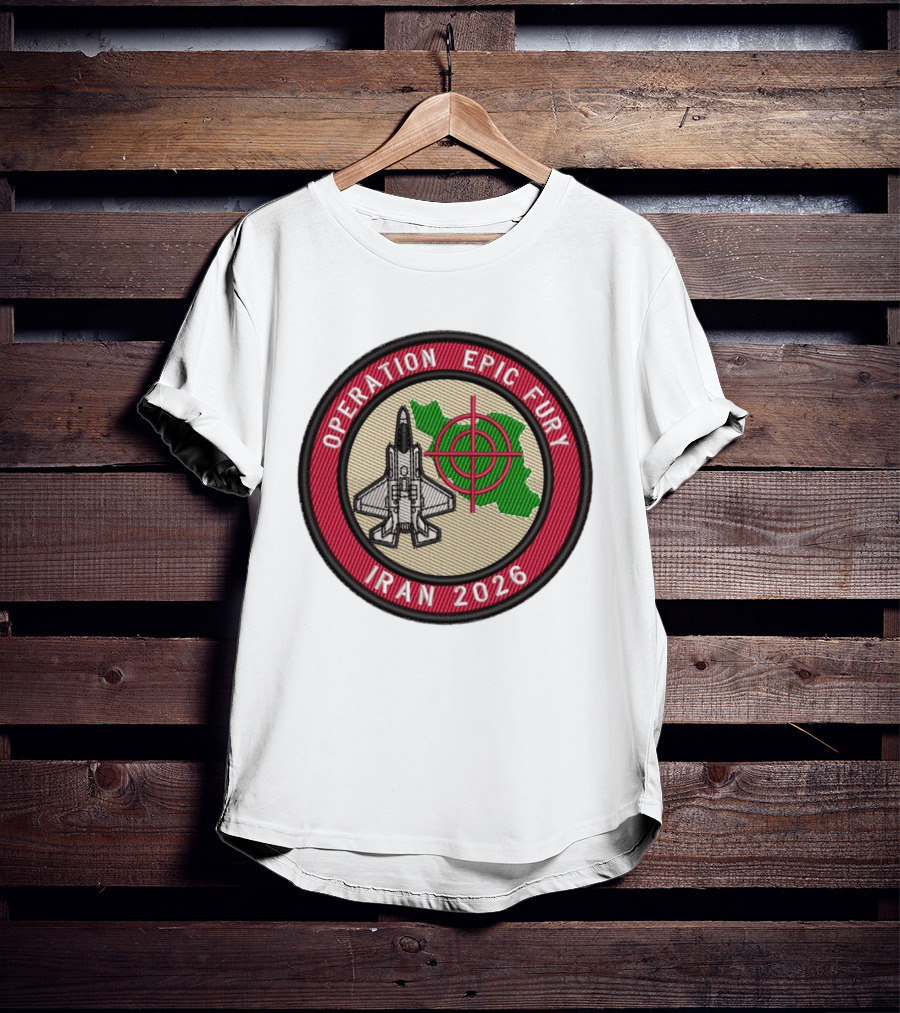 Operation Epic Fury Iran 2026 Fighter Jet Target Patch T-Shirt