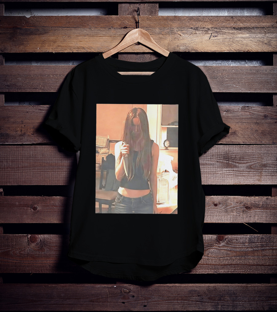 Long Hair Girl With Survival Knife In Room T-Shirt