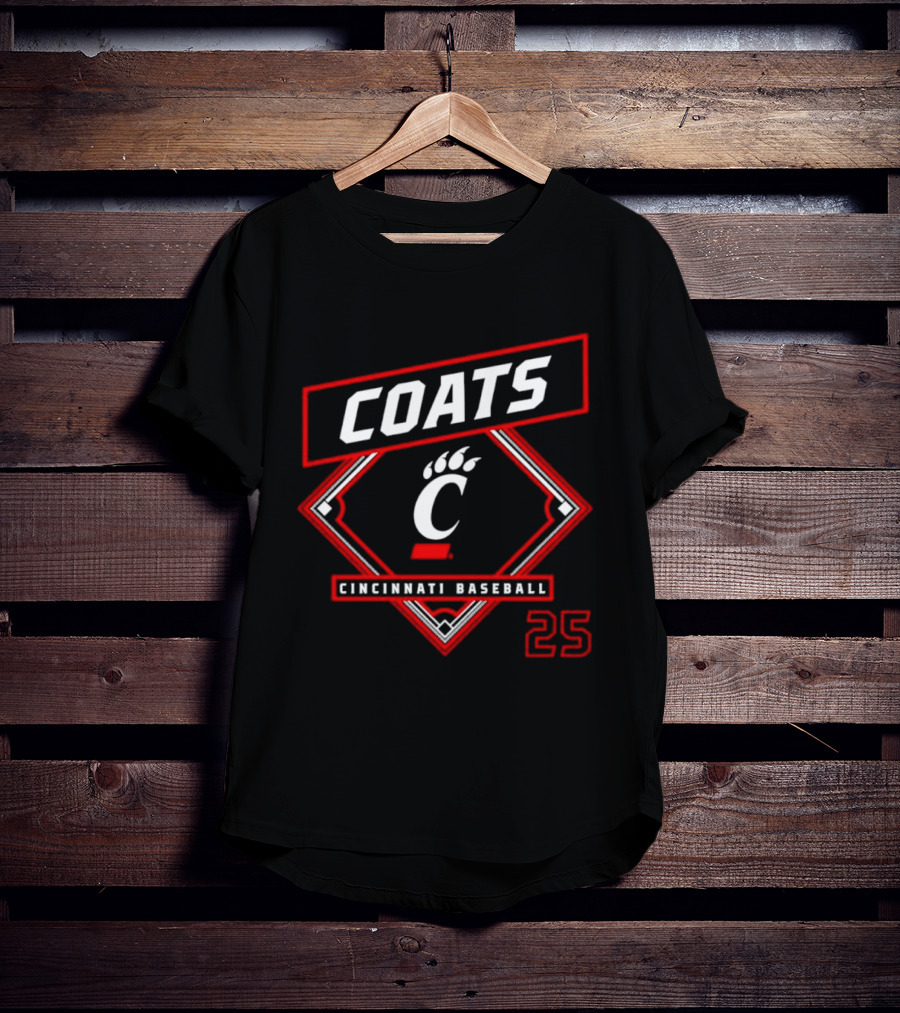 Coats Cincinnati Baseball 25 Number Bearcats C T-Shirt