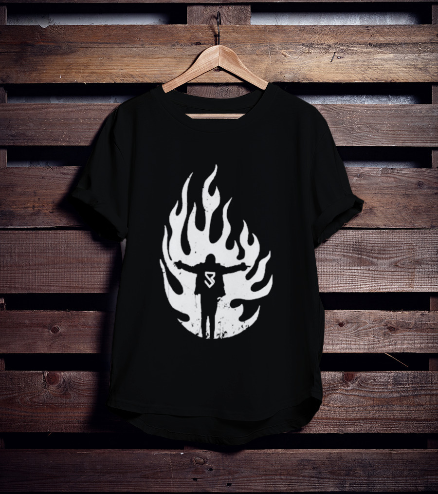 Seth Rollins SR Logo Flames WWE Fire T-Shirt