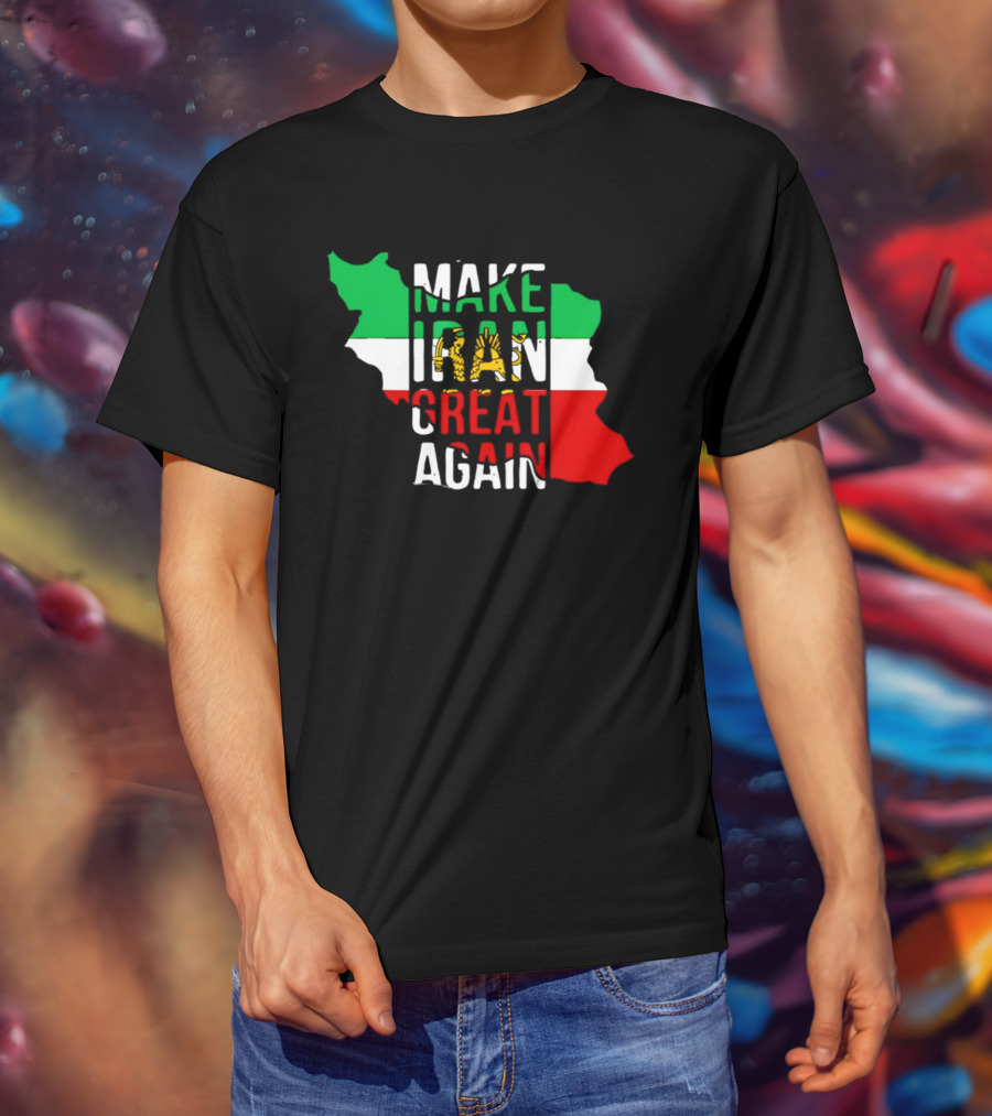 Make Iran Great Again Flag Map T-Shirt