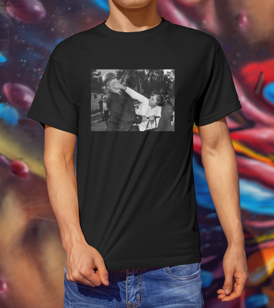 Pamela Echols Punching A Policeman Vintage Protest Moment T-Shirt