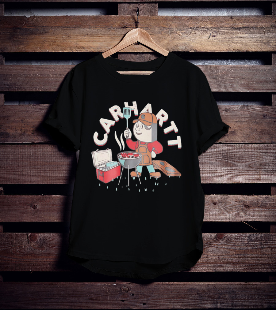Carhartt BBQ Character With Grill And Cooler T-Shirt