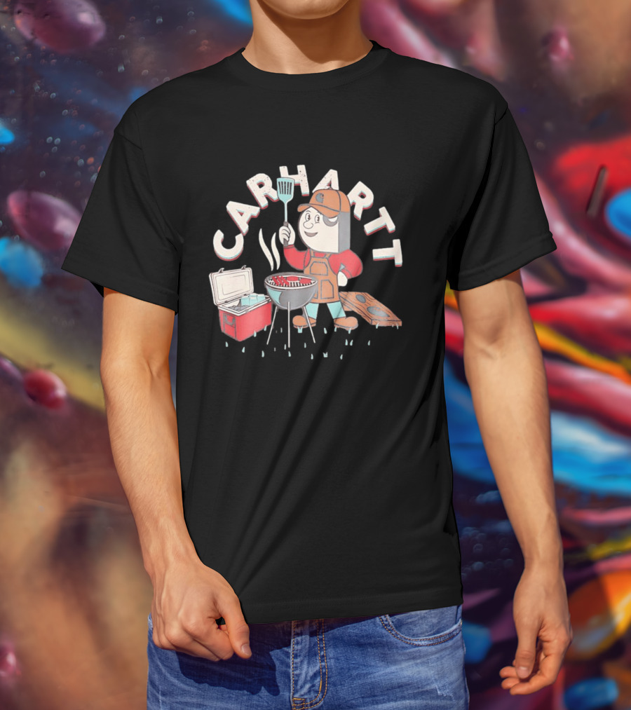 Carhartt BBQ Character With Grill And Cooler T-Shirt