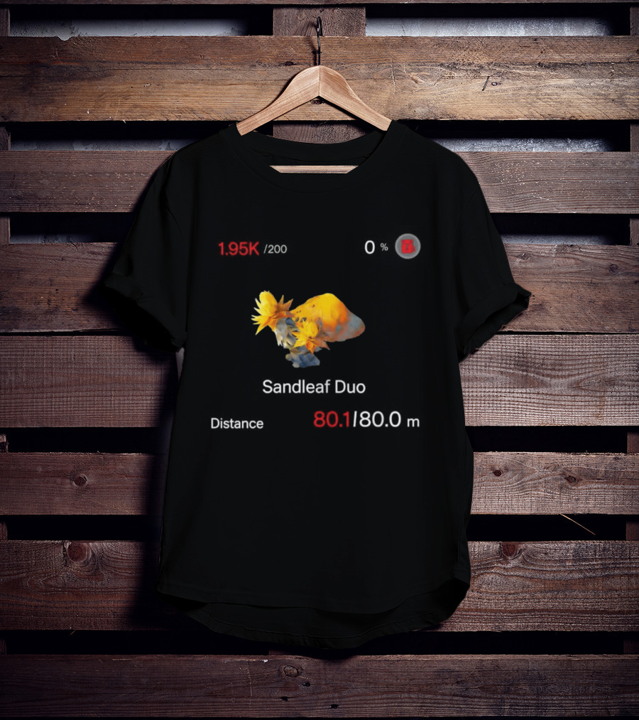Sandleaf Dou Yellow Flowers With 395km Distance And 500/190.9m T-Shirt
