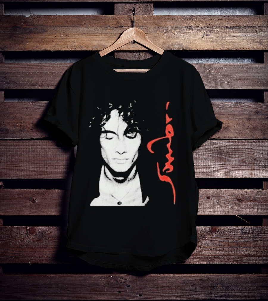 Sombr Facecard Tea Abstract Monochrome Red Accents T-Shirt