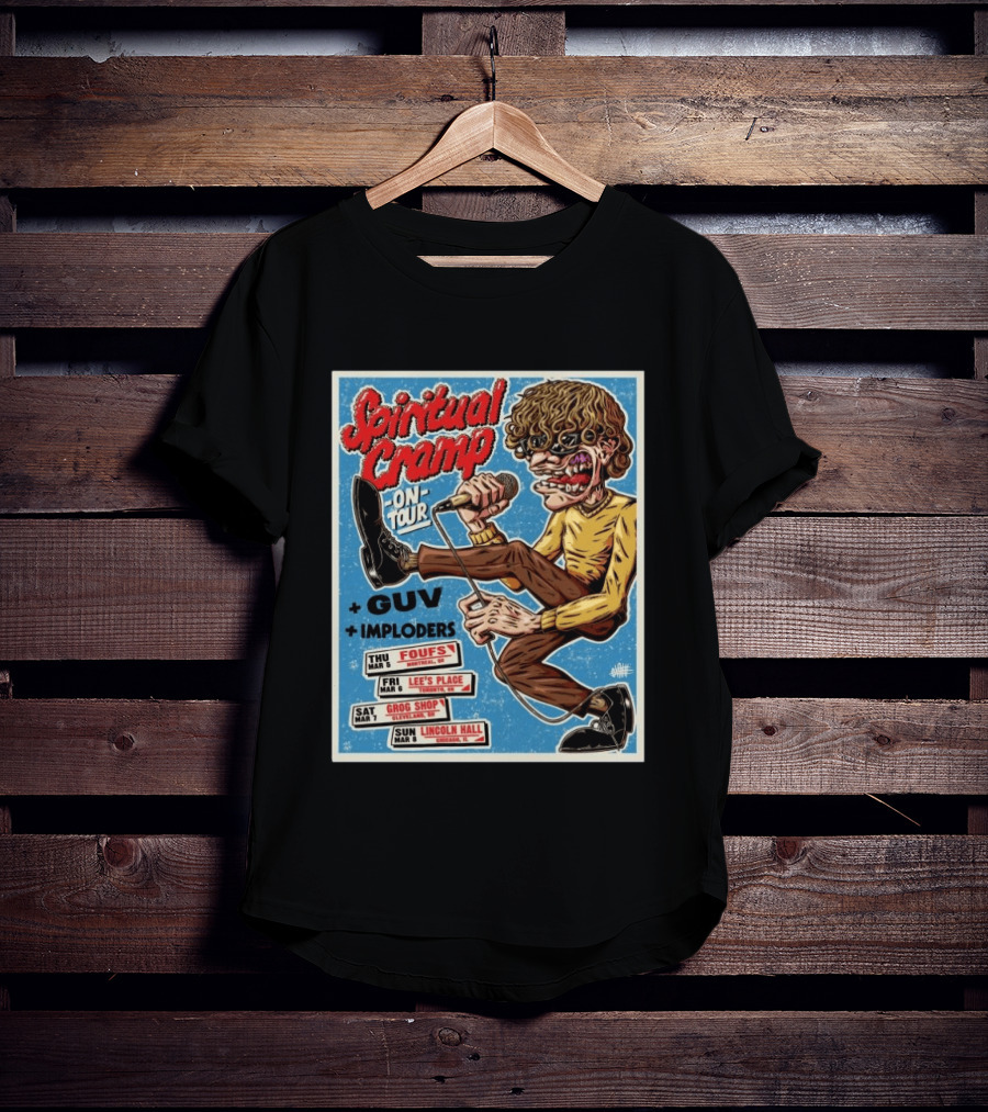 Spiritual Cramp On Tour With GUV And Imploders Cleveland OH Mar 7 2026 T-Shirt