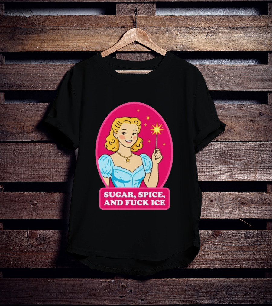 Sugar Spice And Fuck Ice Retro Cartoon Magic Wand T-Shirt