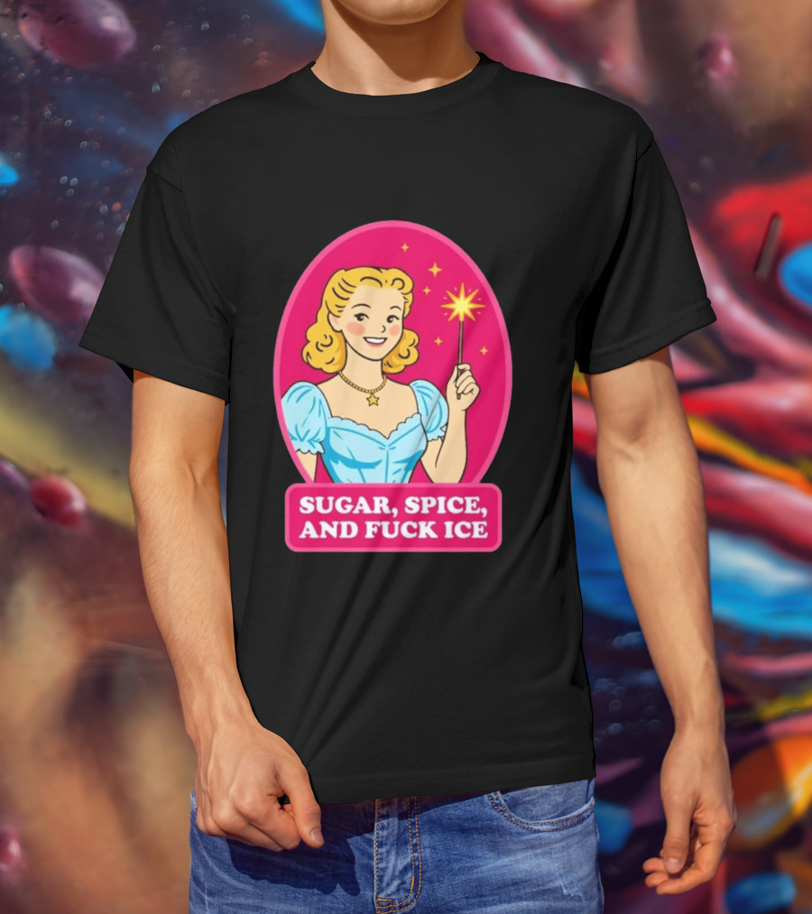 Sugar Spice And Fuck Ice Retro Cartoon Magic Wand T-Shirt