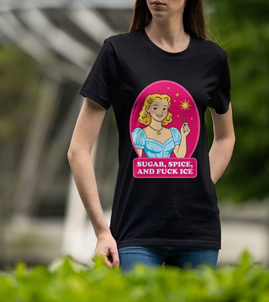Sugar Spice And Fuck Ice Retro Cartoon Magic Wand T-Shirt