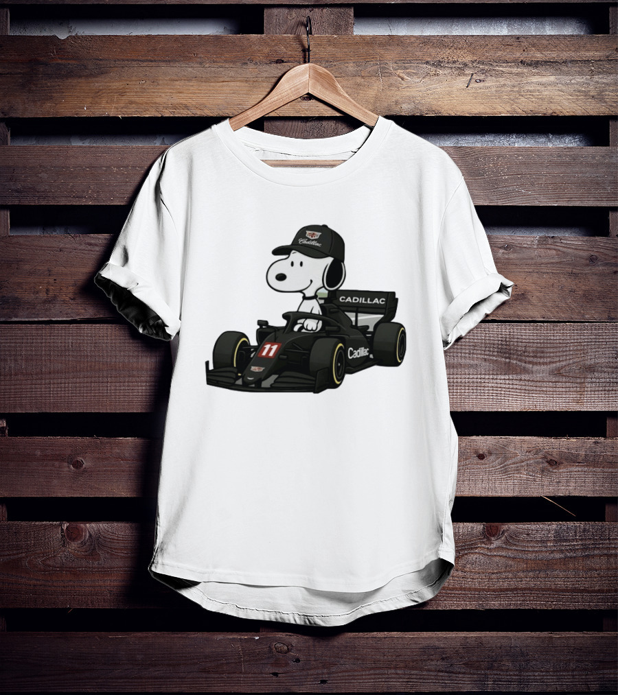 Cadillac Snoopy Formula 1 Racing Car With Number 11 T-Shirt