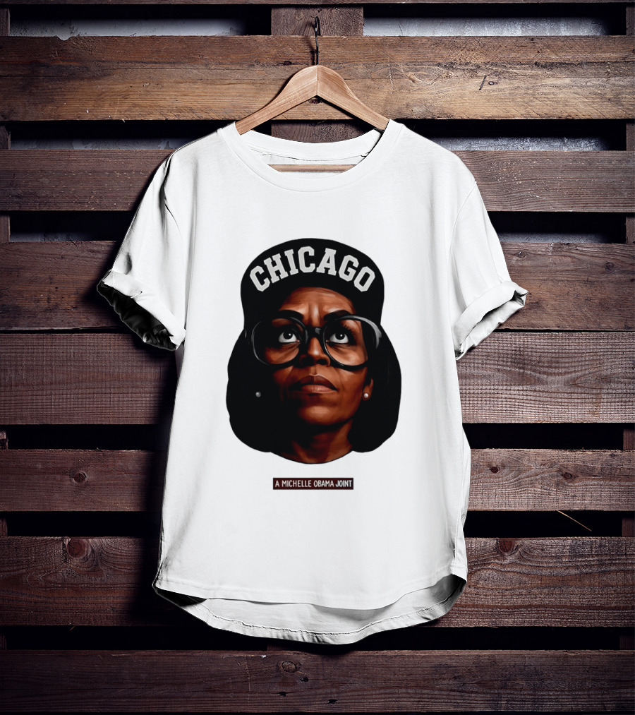 Chicago Michelle Obama Joint Big Face T-Shirt