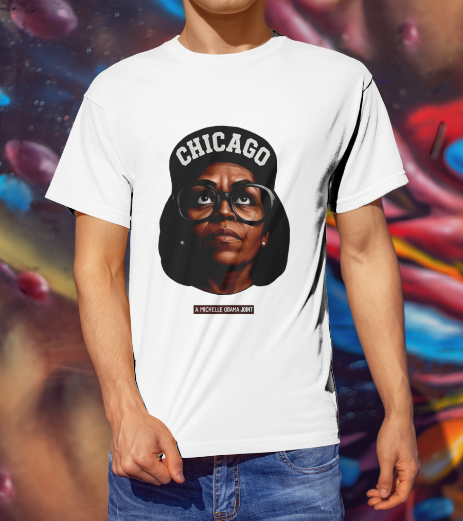 Chicago Michelle Obama Joint Big Face T-Shirt
