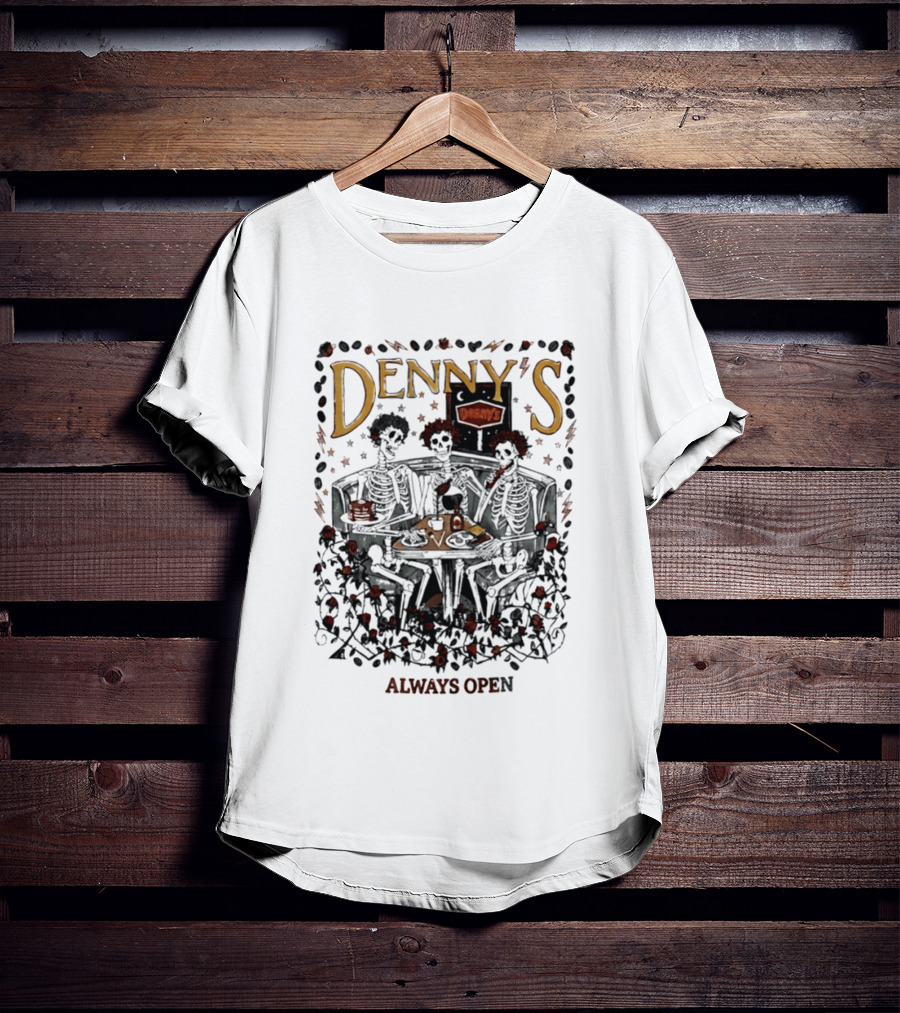 Denny's Grateful Dead Skeletons Always Open T-Shirt