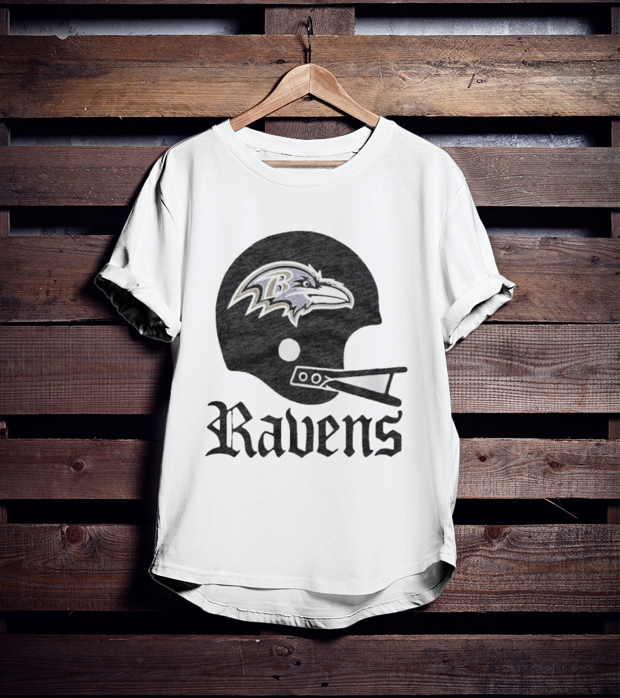 Baltimore Ravens Helmet Ravens Football Gear T-Shirt