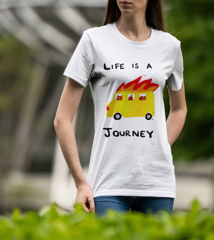 Billy Murphy Life Is A Journey Flaming Bus Adventure T-Shirt