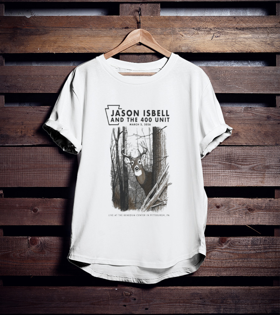 Jason Isbell And The 400 Unit Deer Forest Concert Pittsburgh 2026 T-Shirt