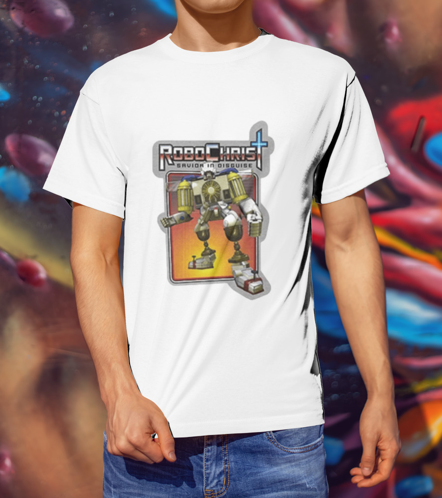 RoboChrist Savior In Disguise Transformer Robot Mashup T-Shirt