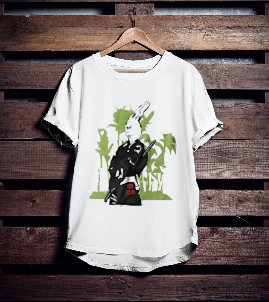 Samurai Rabbit Jeremy Peep Show Bamboo Warrior T-Shirt
