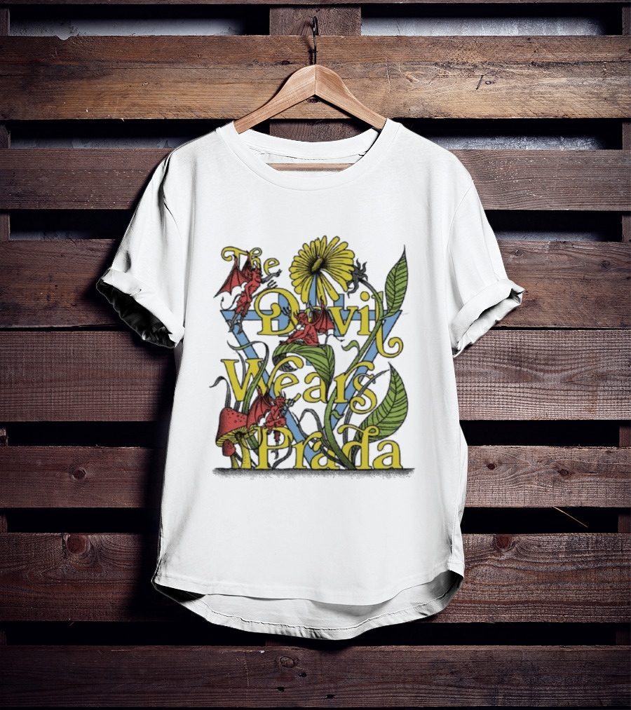 The Devil Wears Prada Flower Satan With Devils And Foliage T-Shirt