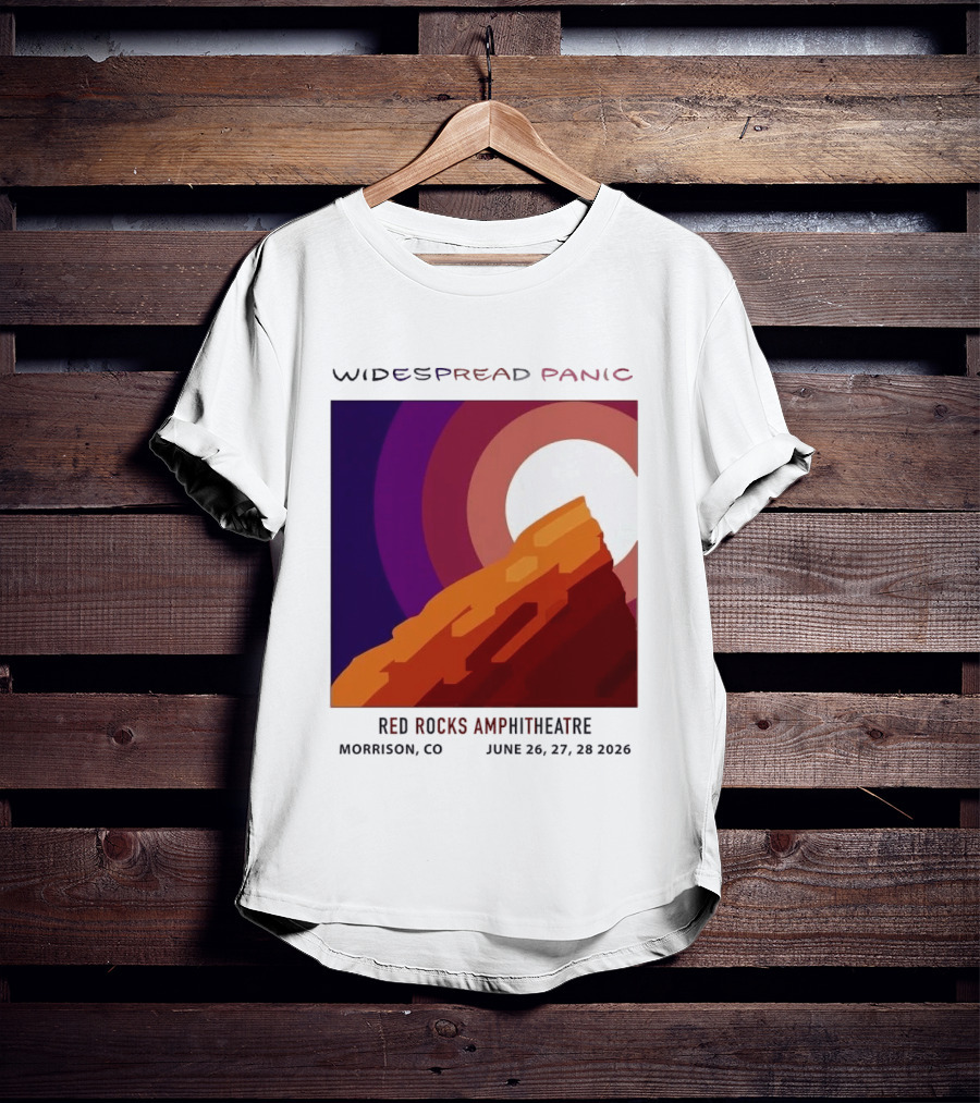 Widespread Panic Red Rocks Amphitheatre Morrison CO June 26 27 28 2026 T-Shirt