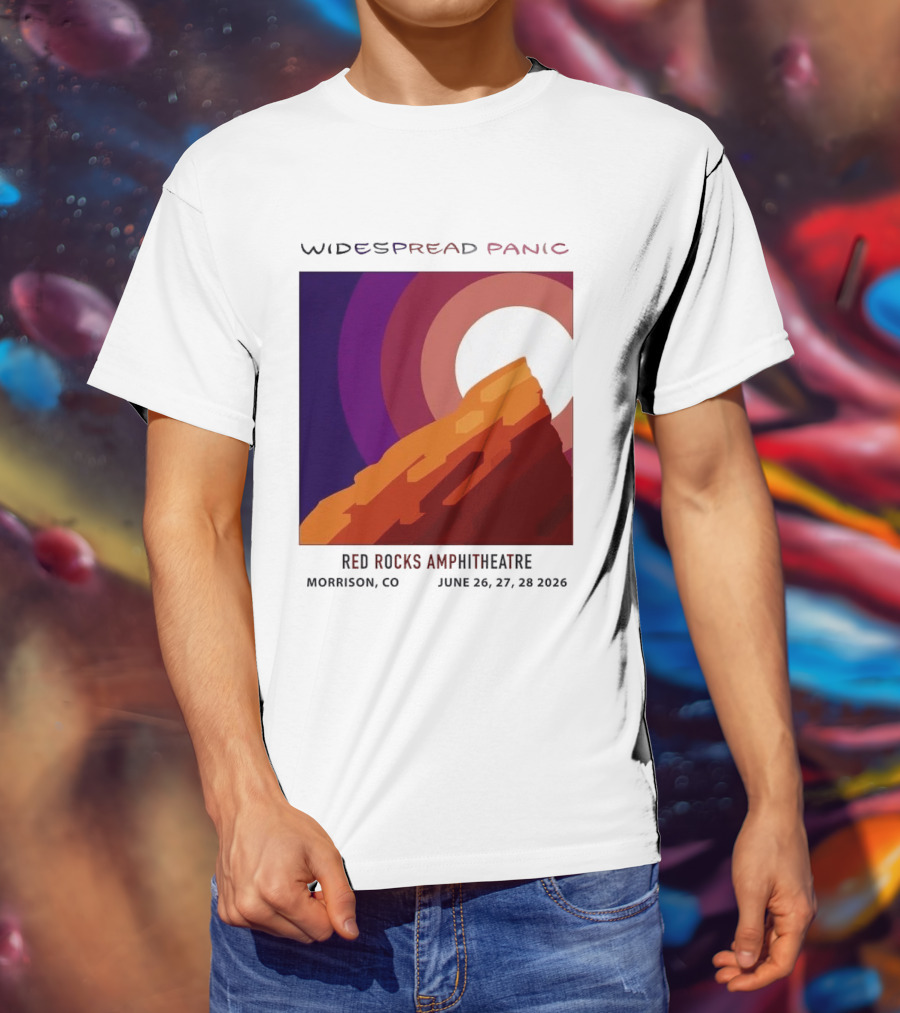 Widespread Panic Red Rocks Amphitheatre Morrison CO June 26 27 28 2026 T-Shirt