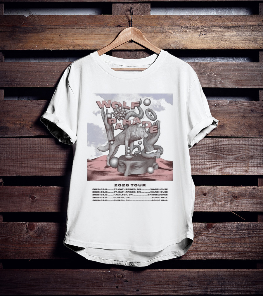 Wolf Parade 2026 North America Tour Dates T-Shirt