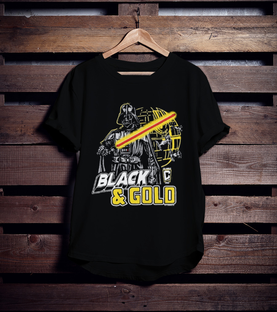 Columbus Crew Star Wars Darth Vader Black Gold T-Shirt