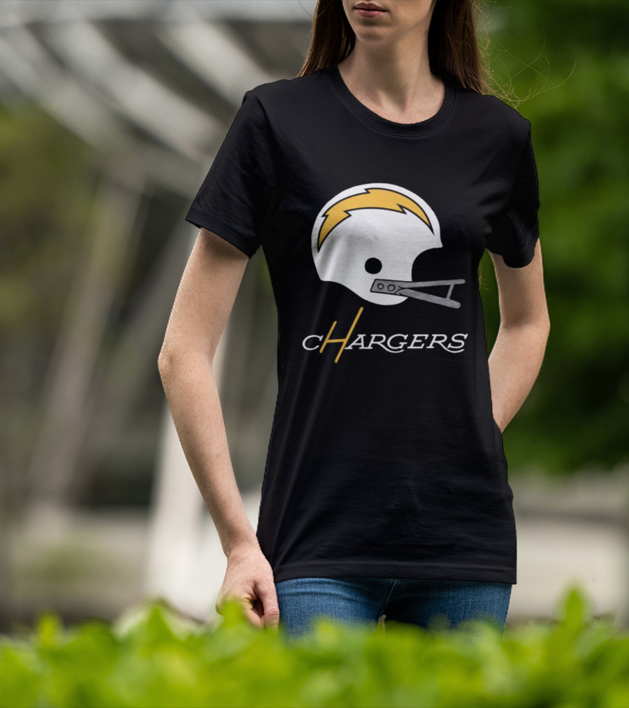 Los Angeles Chargers Big Helmet Football Team T-Shirt