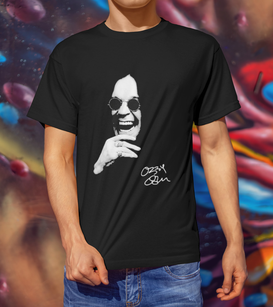 Ozzy Osbourne 1948 2025 Immortal Rest In Peace Rock Legend Signature Image T-Shirt