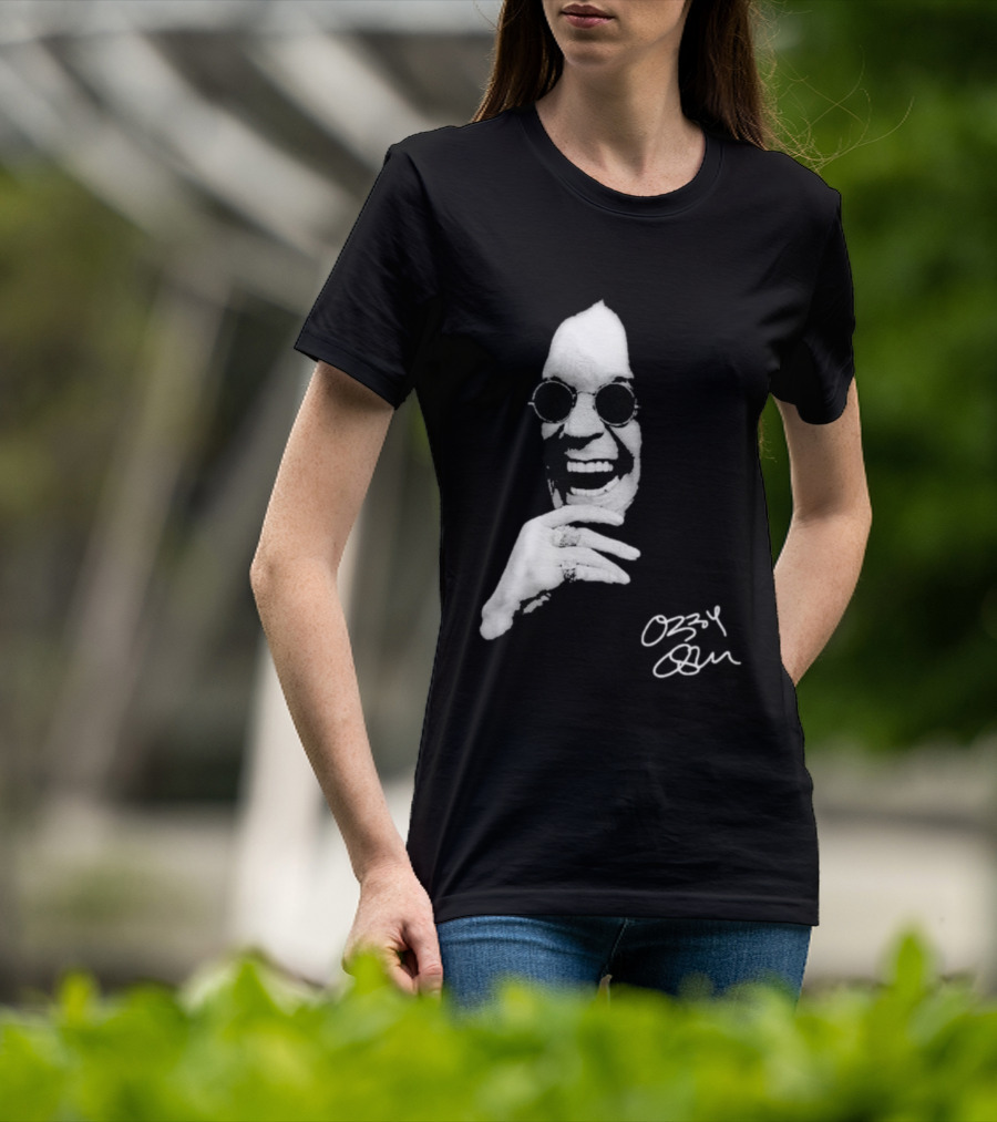 Ozzy Osbourne 1948 2025 Immortal Rest In Peace Rock Legend Signature Image T-Shirt