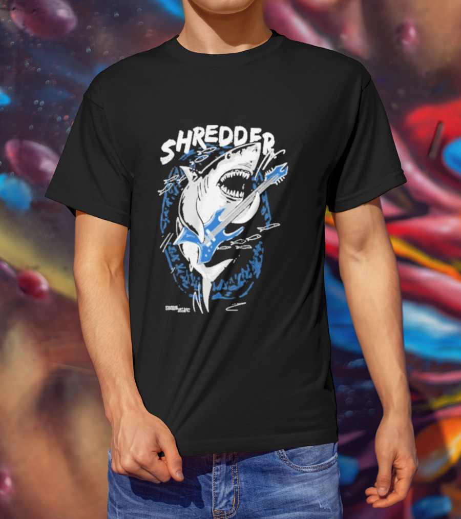 Shredder Shark With Electric Guitar T-Shirt