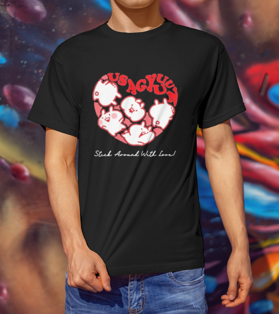 Usagyuuun 9th Anniversary Stick Around With Love T-Shirt