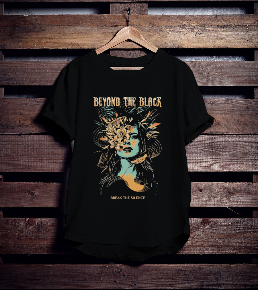Beyond The Black Break The Silence Head Exploding Floral T-Shirt