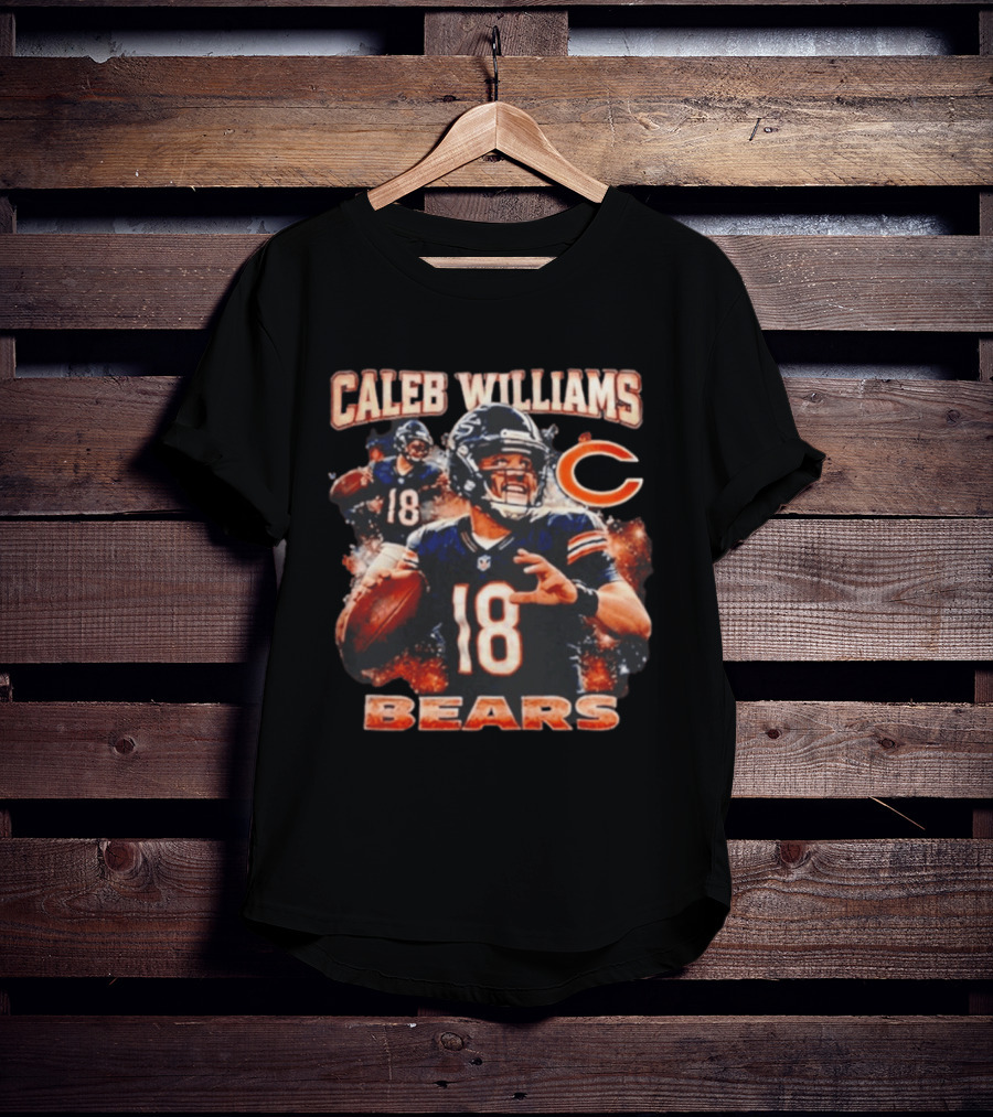 Caleb Williams #18 Chicago Bears Quarterback Football Fan Gear T-Shirt