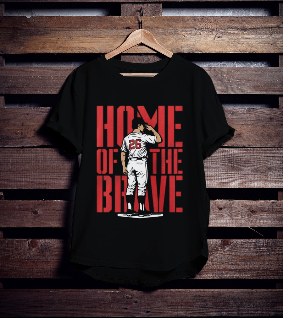 Raisel Iglesias 26 Home Of The Brave Baseball T-Shirt