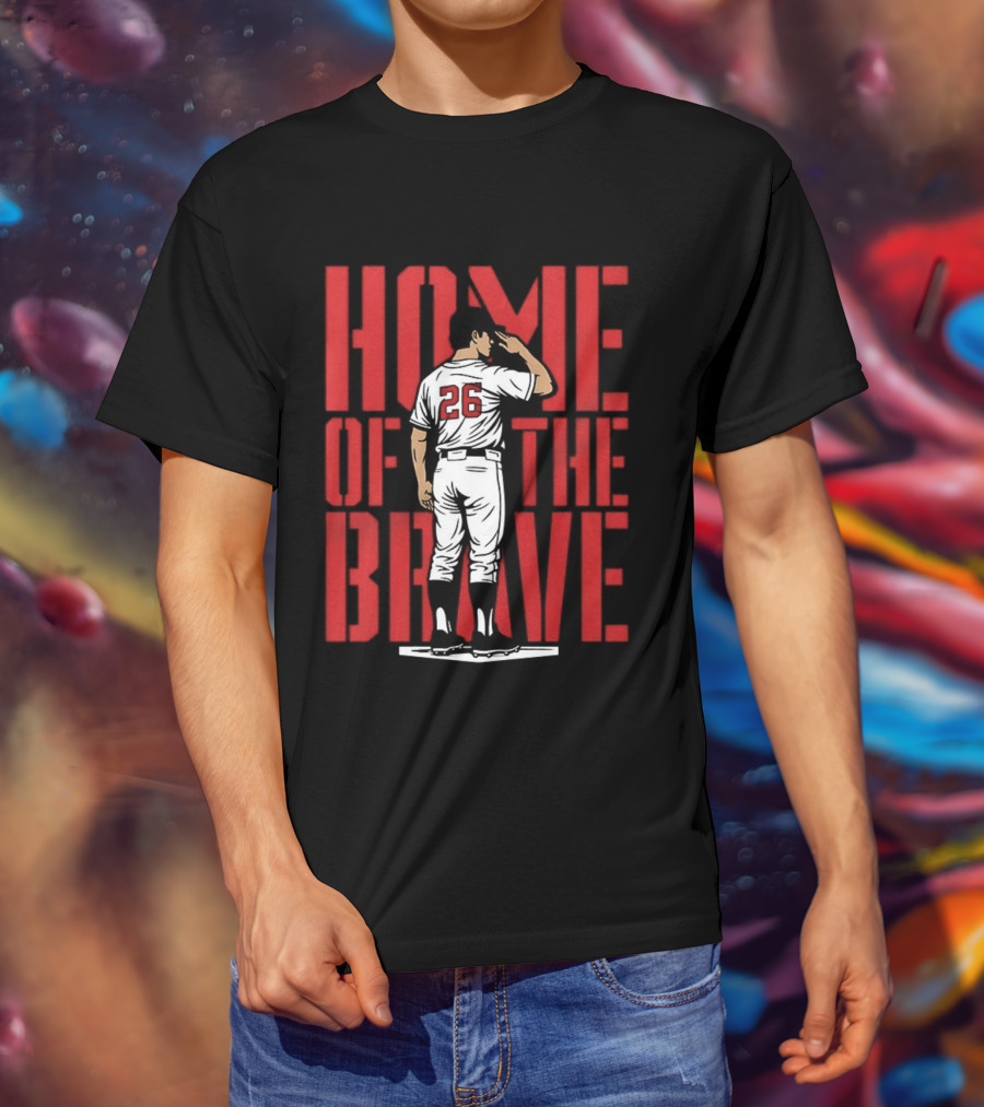 Raisel Iglesias 26 Home Of The Brave Baseball T-Shirt