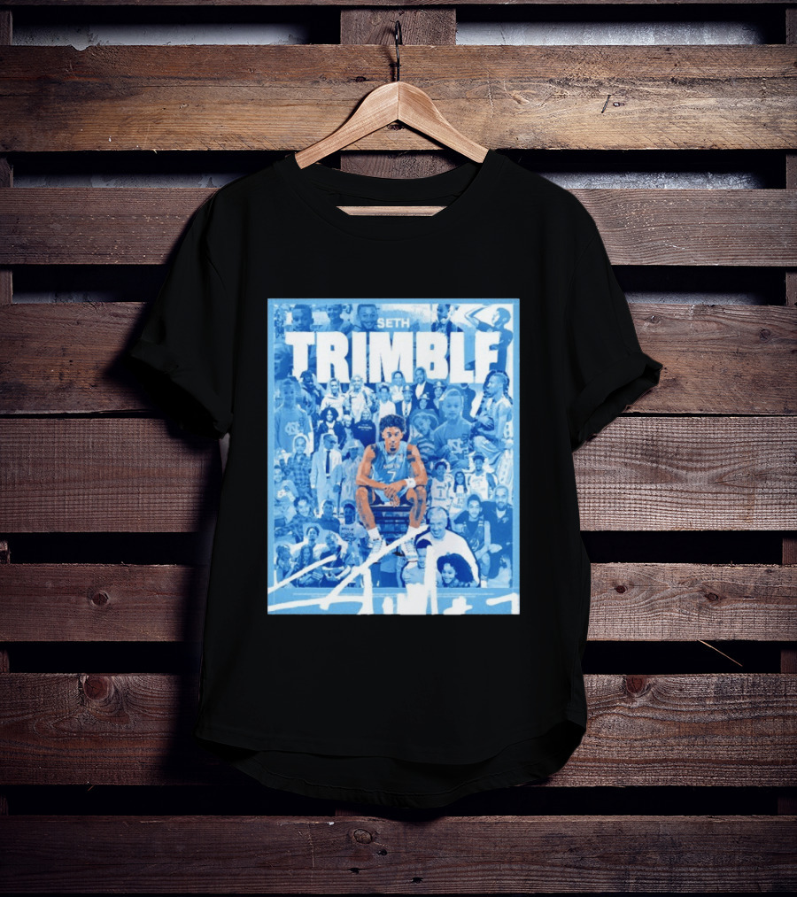 Seth Trimble North Carolina Tar Heels Basketball Collage T-Shirt