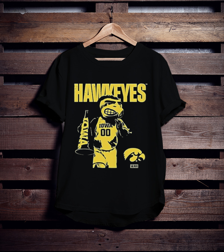 Iowa Hawkeyes Herky The Hawk 00 Slam Basketball T-Shirt