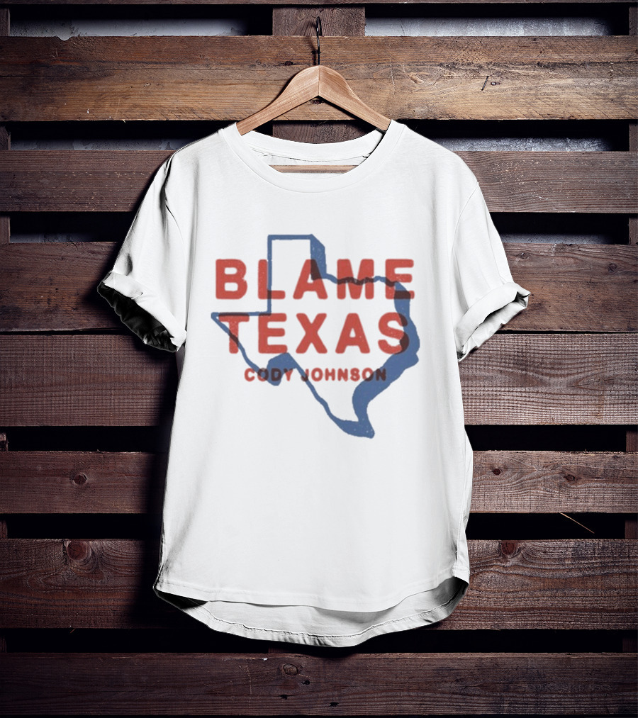 Cody Johnson Blame Texas Map Outline Event T-Shirt