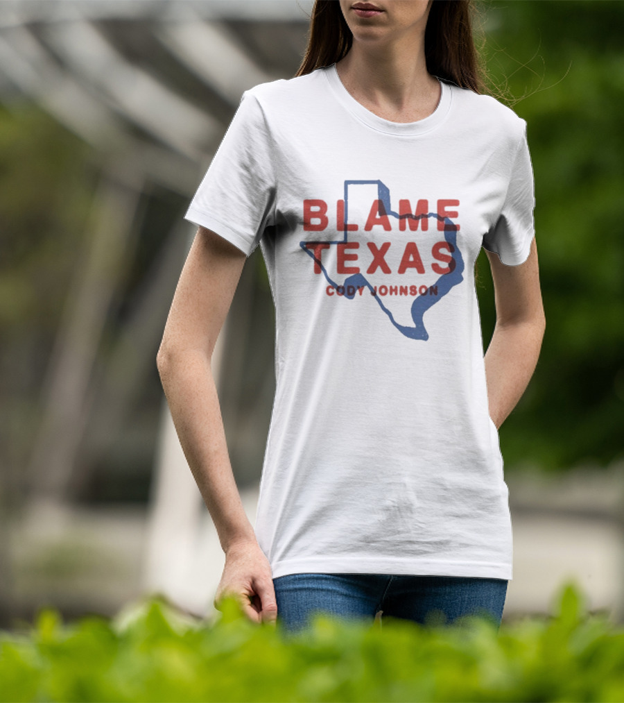 Cody Johnson Blame Texas Map Outline Event T-Shirt