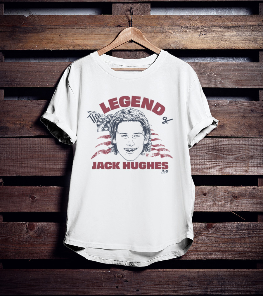 The Legend Of Jack Hughes American Flag T-Shirt
