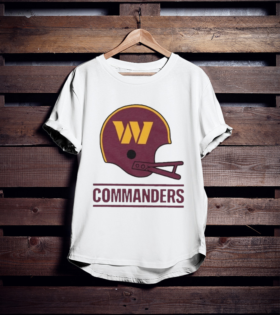 Washington Commanders Big W Helmet Football Team Fan Gear T-Shirt