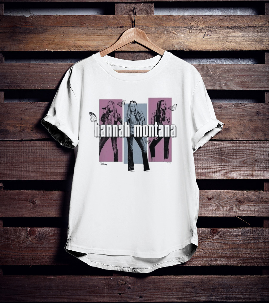 Disney Hannah Montana Miley Cyrus Butterfly Fashion Pop T-Shirt