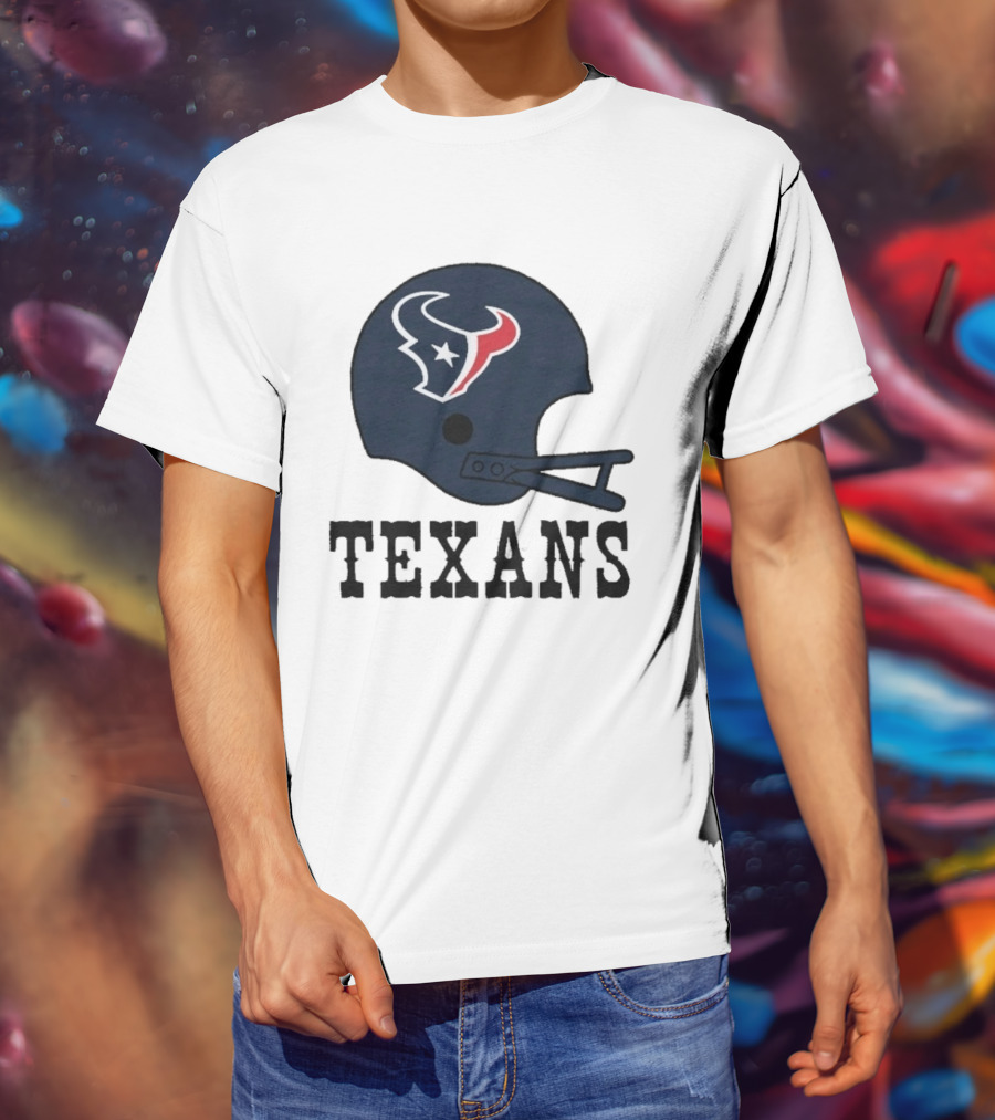 Houston Texans Big Helmet Texans Football Team T-Shirt