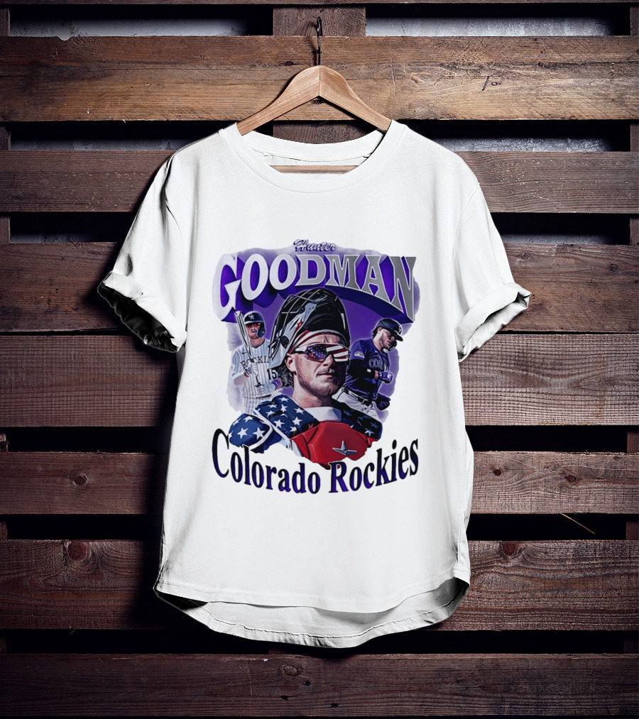 Hunter Goodman Colorado Rockies Catcher And Player Patriots 2026 T-Shirt