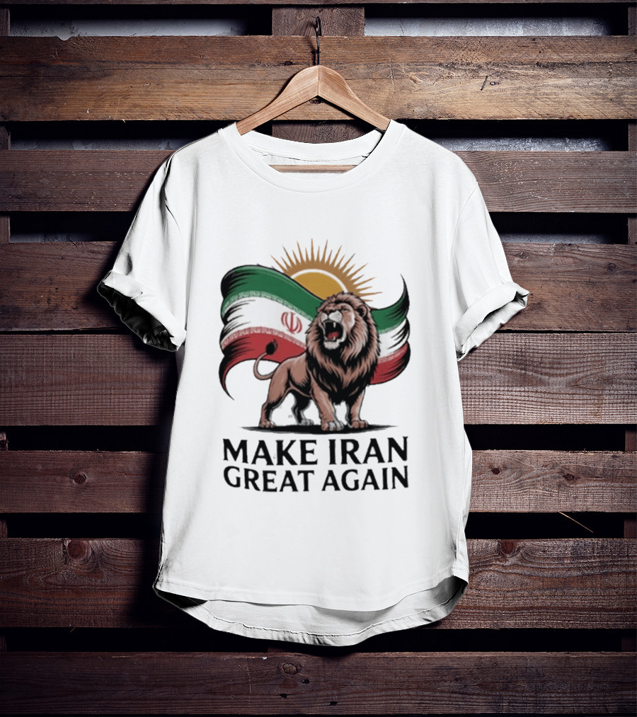 Make Iran Great Again Persian Lion Flag Sun T-Shirt