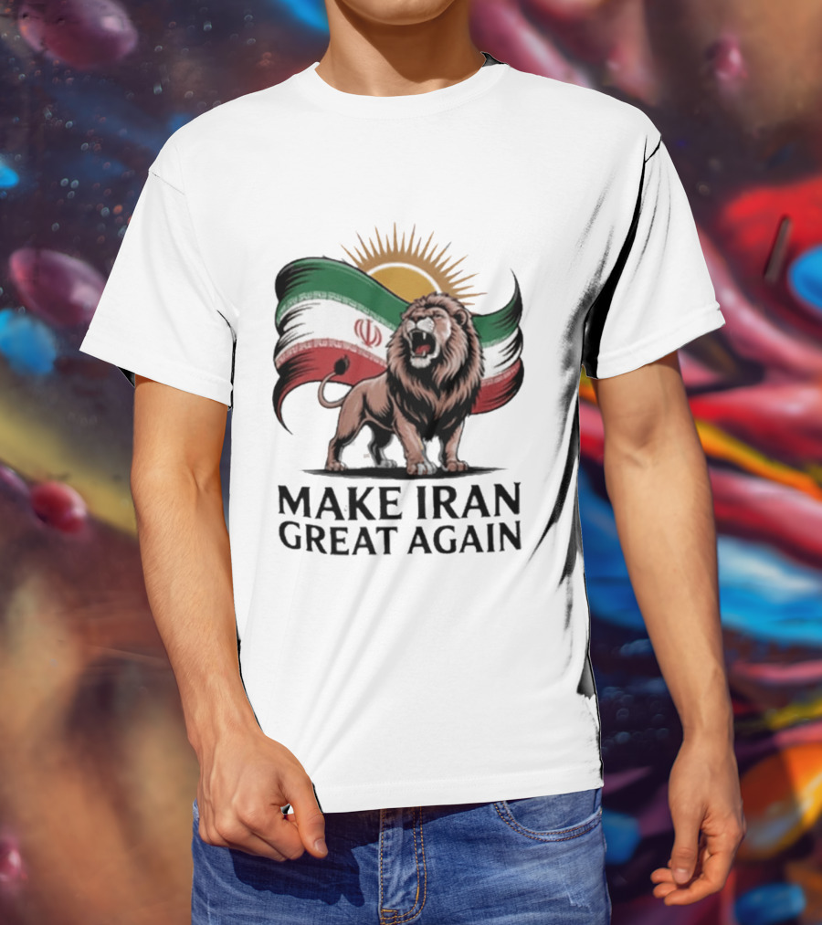 Make Iran Great Again Persian Lion Flag Sun T-Shirt