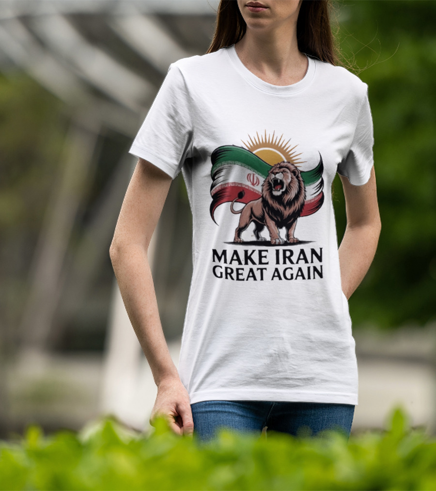 Make Iran Great Again Persian Lion Flag Sun T-Shirt