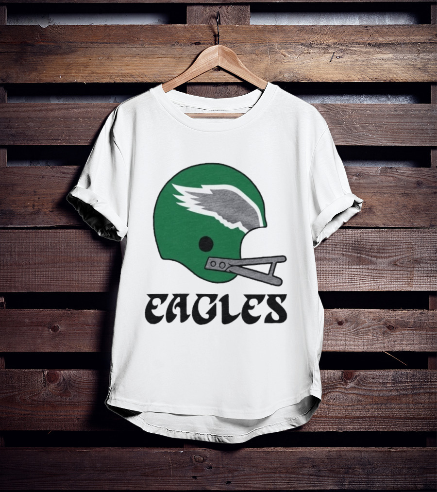 Philadelphia Eagles Helmet Green Wing T-Shirt